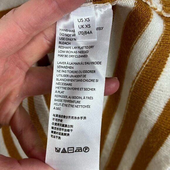 Anthropologie Jillian Flutter Sleeved‎ Top Size XS Stripe Ruffle Knit Bohemian - Picture 9 of 11